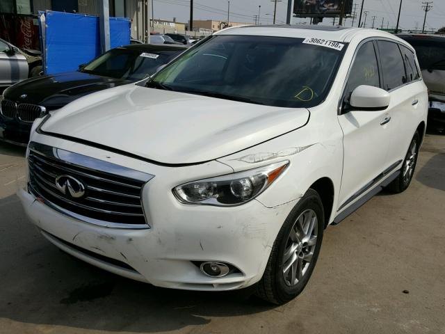 5N1AL0MN6DC326600 - 2013 INFINITI JX35 BASE WHITE photo 2