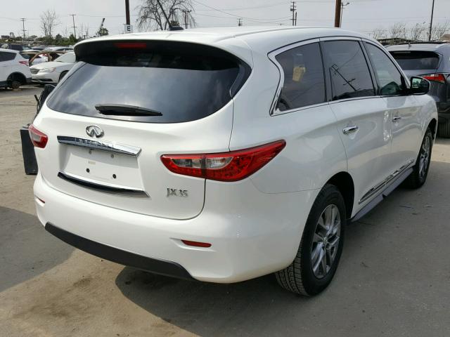 5N1AL0MN6DC326600 - 2013 INFINITI JX35 BASE WHITE photo 4