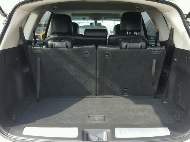 5N1AL0MN6DC326600 - 2013 INFINITI JX35 BASE WHITE photo 9