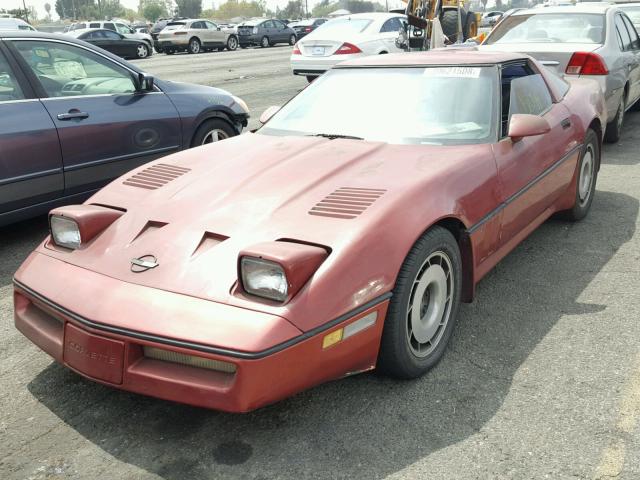 1G1YY0786G5109785 - 1986 CHEVROLET CORVETTE RED photo 2