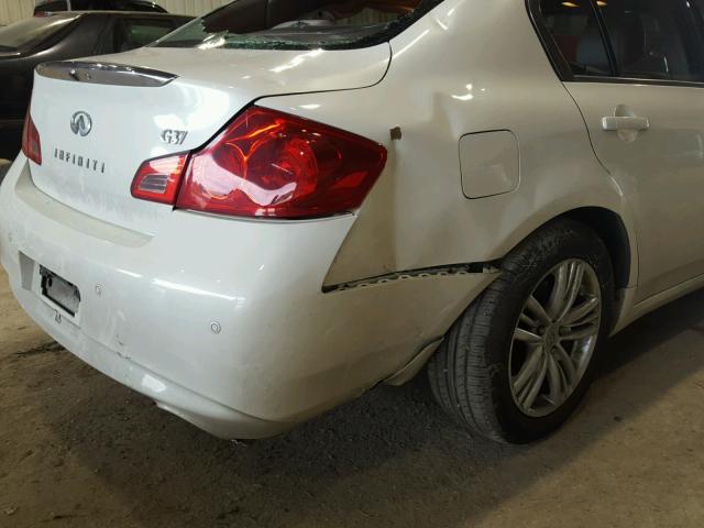 JN1CV6AP5BM509755 - 2011 INFINITI G37 BASE WHITE photo 9