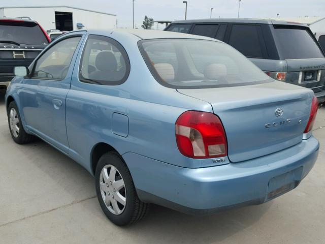 JTDAT123310158357 - 2001 TOYOTA ECHO BLUE photo 3