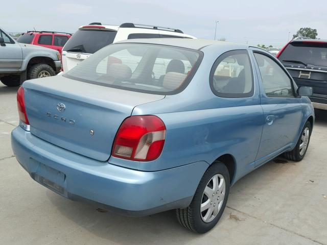 JTDAT123310158357 - 2001 TOYOTA ECHO BLUE photo 4