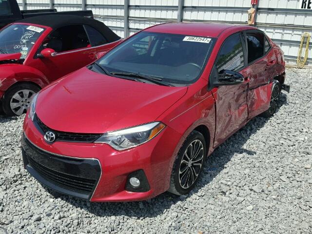 2T1BURHE8GC620239 - 2016 TOYOTA COROLLA L RED photo 2