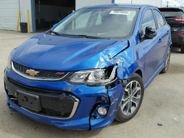 1G1JD5SB7H4152083 - 2017 CHEVROLET SONIC LT BLUE photo 2