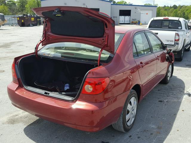 JTDBR32E960099435 - 2006 TOYOTA COROLLA CE RED photo 4