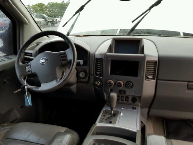 1N6BA07B05N523913 - 2005 NISSAN TITAN XE WHITE photo 9