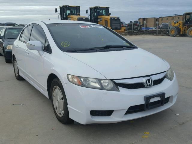 JHMFA36279S013331 - 2009 HONDA CIVIC HYBR WHITE photo 1