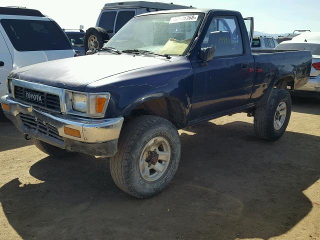 JT4VN01D7L2008291 - 1990 TOYOTA PICKUP 1/2 BLUE photo 2