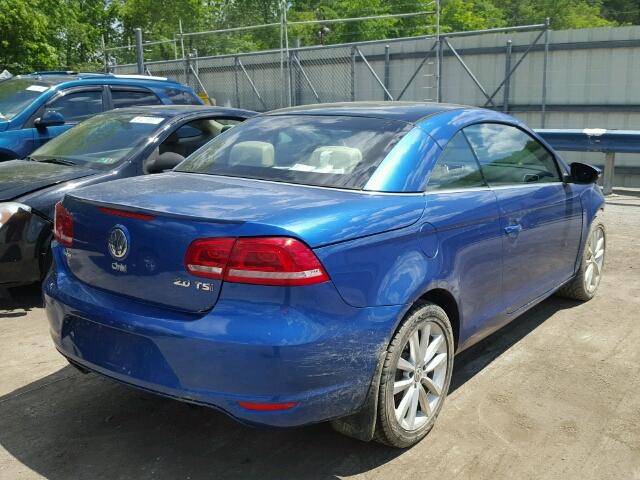 WVWBW7AH8CV006558 - 2012 VOLKSWAGEN EOS KOMFOR BLUE photo 4