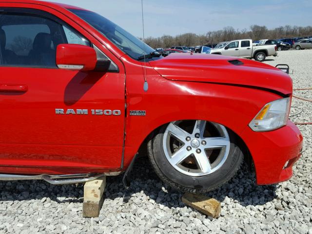 1D7RV1CT1BS643782 - 2011 DODGE RAM 1500 RED photo 9