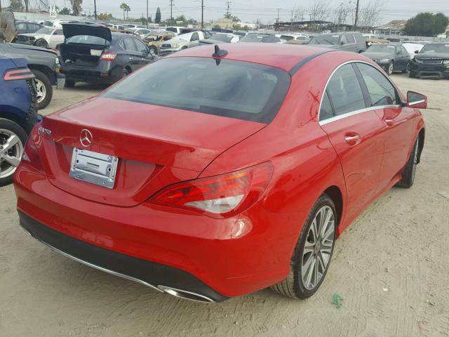 WDDSJ4EB4JN518436 - 2018 MERCEDES-BENZ CLA 250 RED photo 4