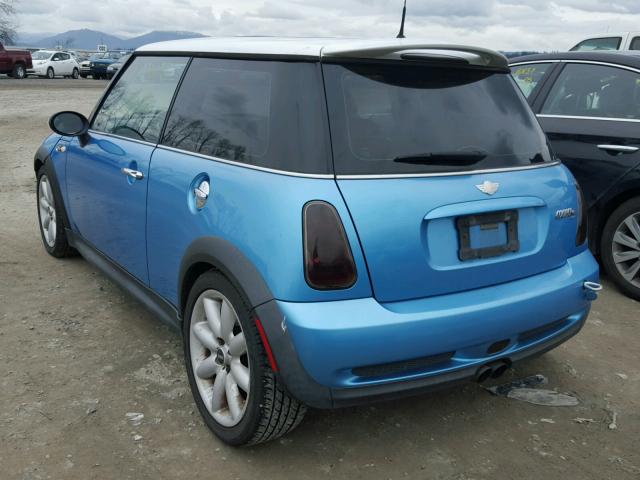 WMWRE33464TD78210 - 2004 MINI COOPER S BLUE photo 3