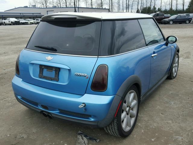 WMWRE33464TD78210 - 2004 MINI COOPER S BLUE photo 4