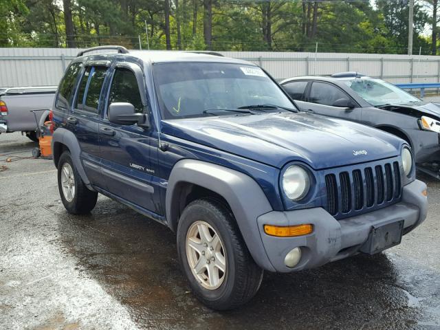 1J4GK48K23W624044 - 2003 JEEP LIBERTY SP BLUE photo 1