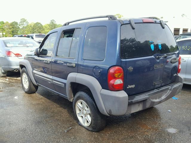 1J4GK48K23W624044 - 2003 JEEP LIBERTY SP BLUE photo 3