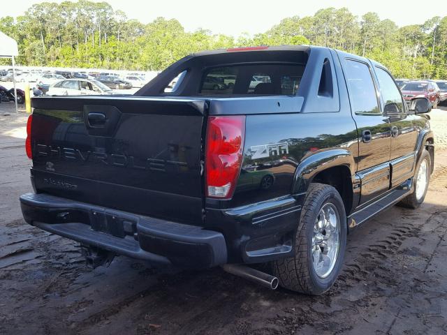 3GNEC12T84G113200 - 2004 CHEVROLET AVALANCHE BLACK photo 4