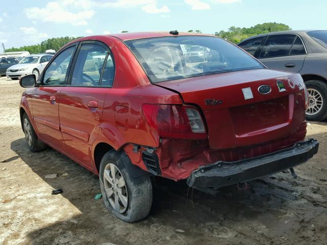 KNADH4A36A6594163 - 2010 KIA RIO LX RED photo 3