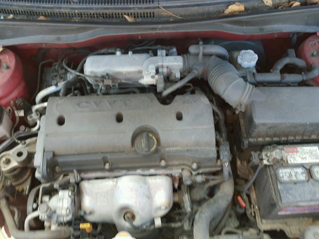 KNADH4A36A6594163 - 2010 KIA RIO LX Կարմիր լուսանկար 7