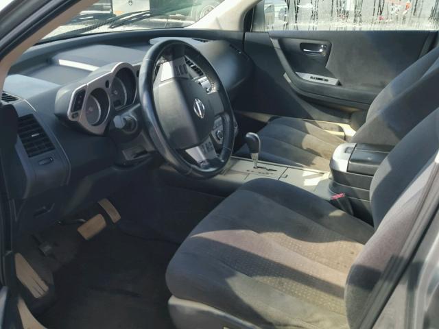 JN8AZ08T37W523808 - 2007 NISSAN MURANO SL GRAY photo 5