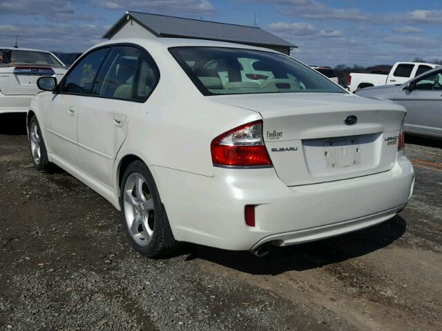 4S3BL616097223276 - 2009 SUBARU LEGACY 2.5 WHITE photo 3