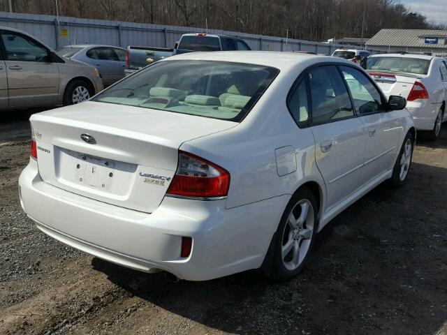 4S3BL616097223276 - 2009 SUBARU LEGACY 2.5 WHITE photo 4