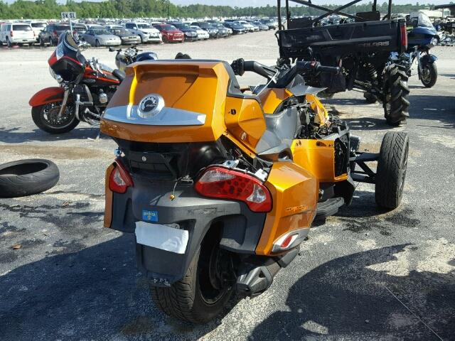 2BXNBDD18EV003680 - 2014 CAN-AM SPYDER ROA ORANGE photo 4