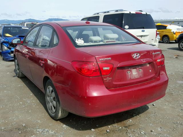 KMHDU46D67U164133 - 2007 HYUNDAI ELANTRA GL BURGUNDY photo 3