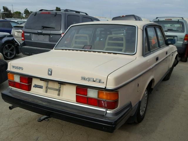 YV1AX8841K1340772 - 1989 VOLVO 244 DL BEIGE photo 4