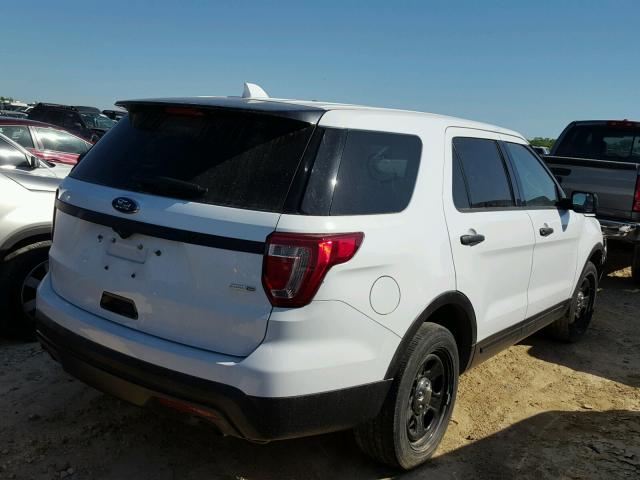 1FM5K8AR3GGB65663 - 2016 FORD EXPLORER P WHITE photo 4