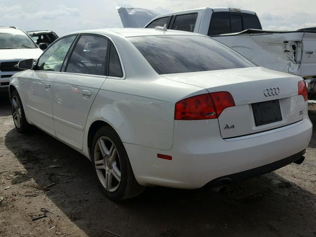 WAUDH78E76A188650 - 2006 AUDI A4 3.2 QUA WHITE photo 3