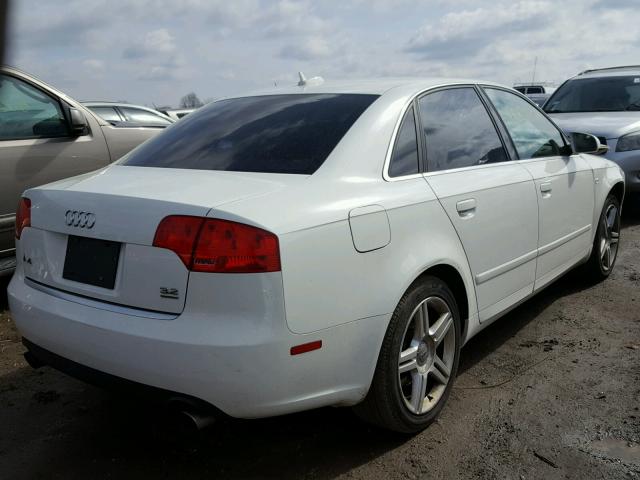 WAUDH78E76A188650 - 2006 AUDI A4 3.2 QUA WHITE photo 4