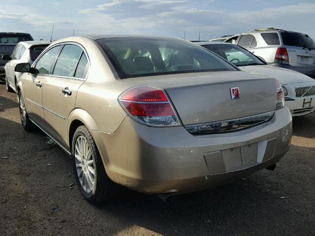 1G8ZV57788F169288 - 2008 SATURN AURA XR GOLD photo 3