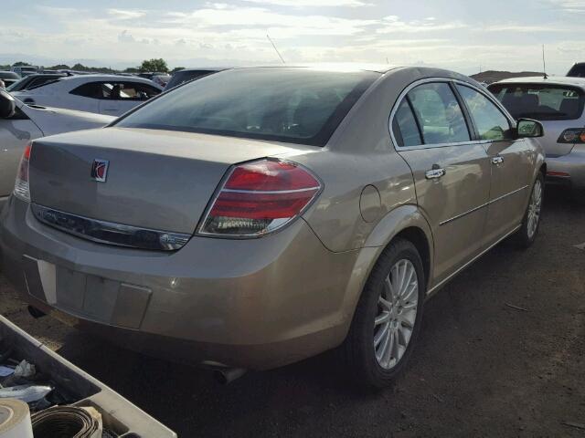 1G8ZV57788F169288 - 2008 SATURN AURA XR GOLD photo 4