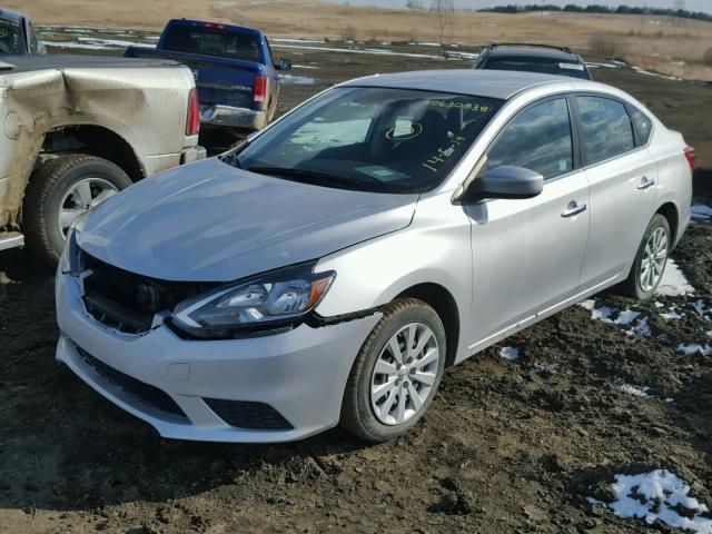 3N1AB7AP0GL644147 - 2016 NISSAN SENTRA S SILVER photo 2