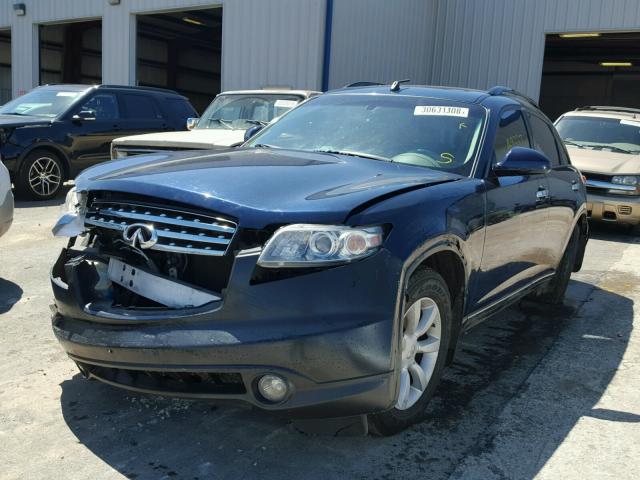 JNRAS08U65X104951 - 2005 INFINITI FX35 BLUE photo 2