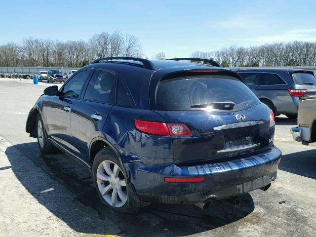 JNRAS08U65X104951 - 2005 INFINITI FX35 BLUE photo 3