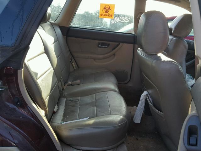 4S3BH665817641395 - 2001 SUBARU LEGACY OUT MAROON photo 6