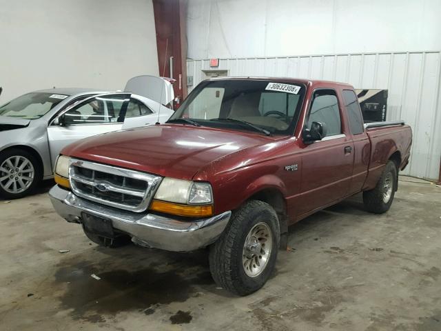 1FTYR14VXYTA81300 - 2000 FORD RANGER SUP MAROON photo 2