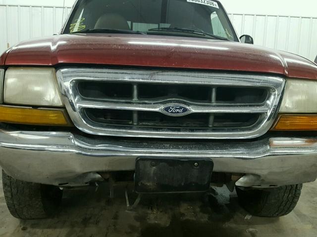 1FTYR14VXYTA81300 - 2000 FORD RANGER SUP MAROON photo 9