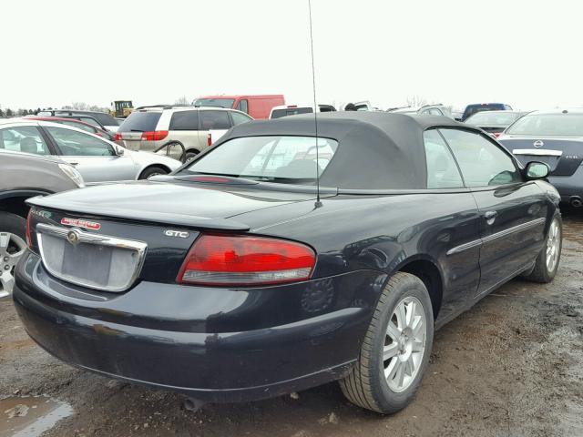 1C3EL75R44N368949 - 2004 CHRYSLER SEBRING GT BLACK photo 4