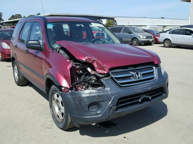 SHSRD78546U400540 - 2006 HONDA CR-V LX BURGUNDY photo 1