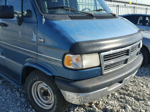 2B6HB21X7SK567297 - 1995 DODGE RAM VAN B2 BLUE photo 9