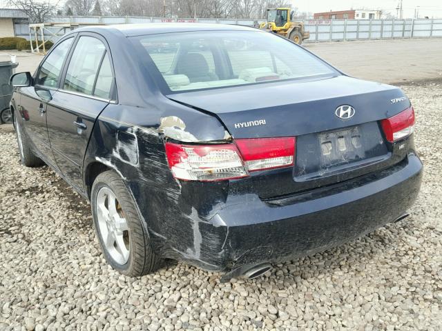 5NPEU46F06H044962 - 2006 HYUNDAI SONATA GLS BLUE photo 3