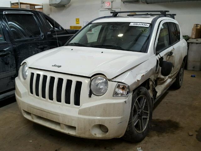 1J4FF47B39D221146 - 2009 JEEP COMPASS SP WHITE photo 2