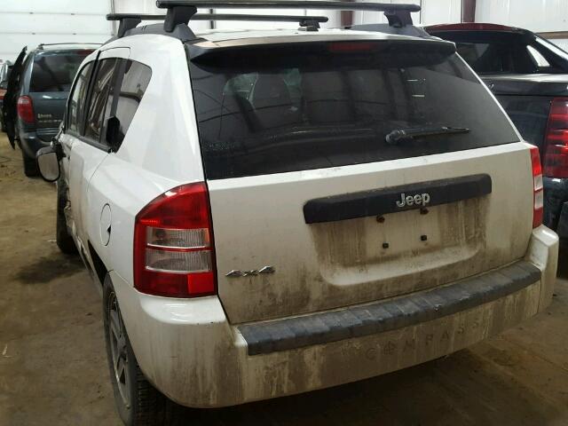 1J4FF47B39D221146 - 2009 JEEP COMPASS SP WHITE photo 3