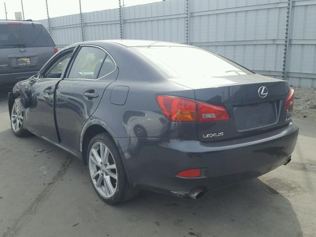 JTHBK262665013918 - 2006 LEXUS IS 250 CHARCOAL photo 3