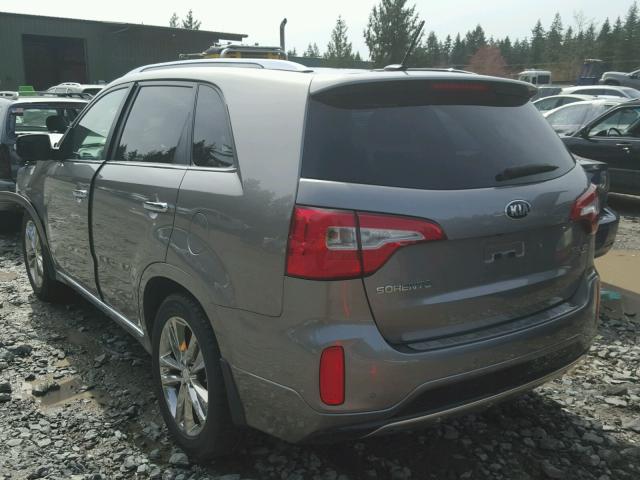 5XYKWDA70EG510411 - 2014 KIA SORENTO SX GRAY photo 3