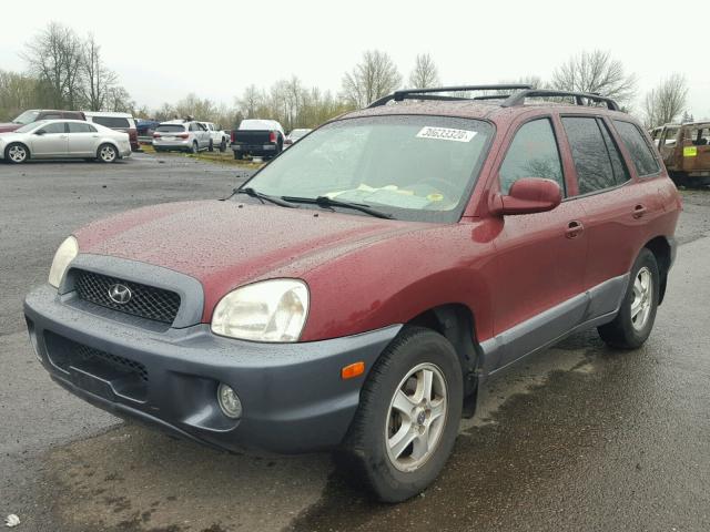 KM8SC73D42U283954 - 2002 HYUNDAI SANTA FE G BURGUNDY photo 2