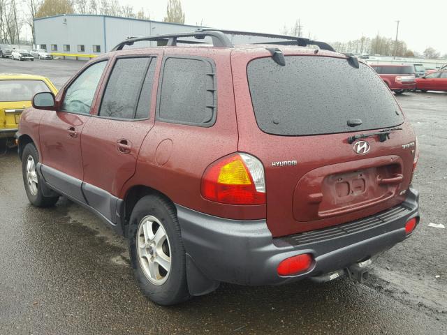 KM8SC73D42U283954 - 2002 HYUNDAI SANTA FE G BURGUNDY photo 3